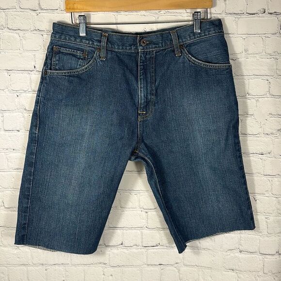 Ralph Lauren Mens Cut off Jean Shorts Jorts size 34 Denim rockabilly Country - Picture 1 of 8